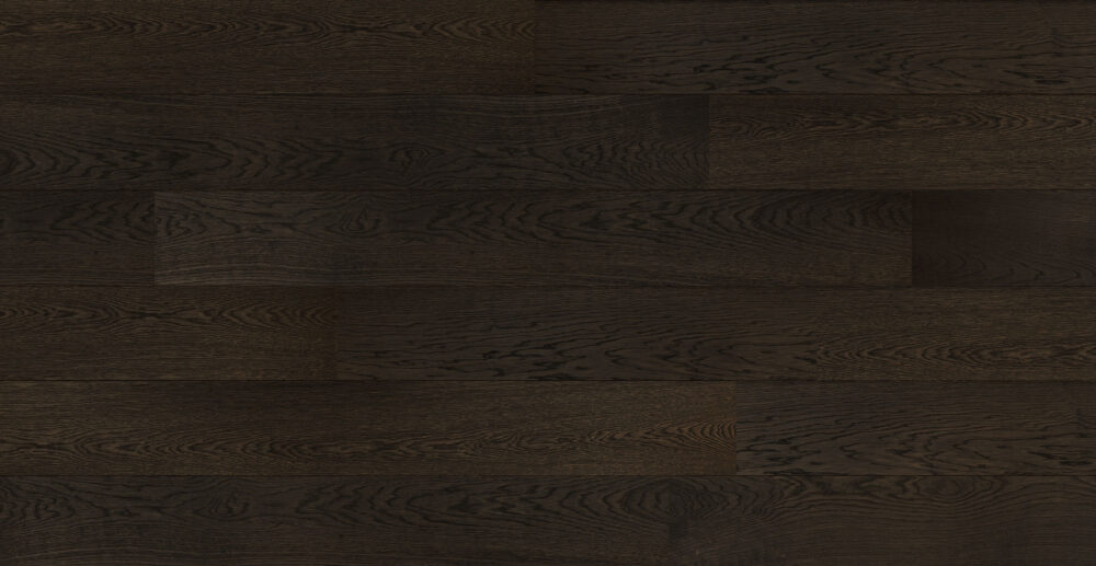 A dark wood floor with some brown lines